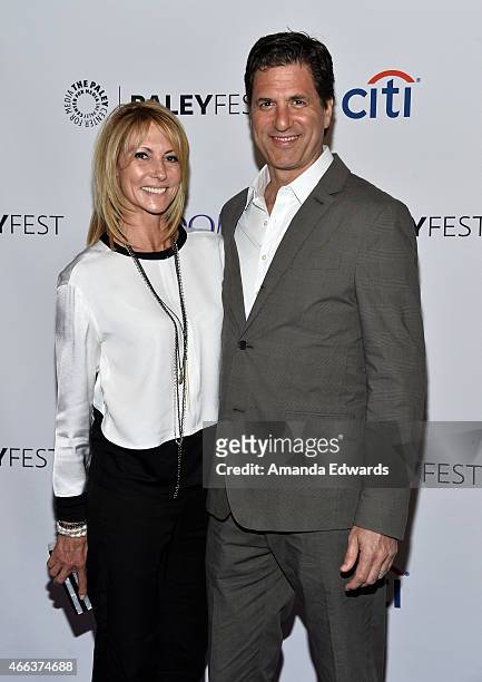Executive producer Steven Levitan and his wife Krista Levitan arrive at The Paley Center For Media's 32nd Annual PALEYFEST LA - "Modern Family" event...