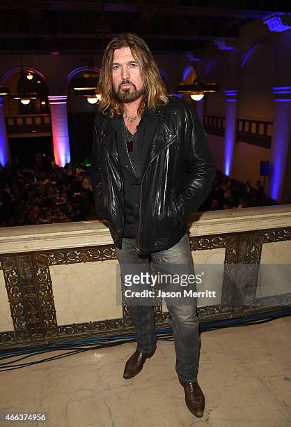 Singer Billy Ray Cyrus attends the Salute To Heroes service gala to benefit The National Foundation For Military Family Support at The Majestic...