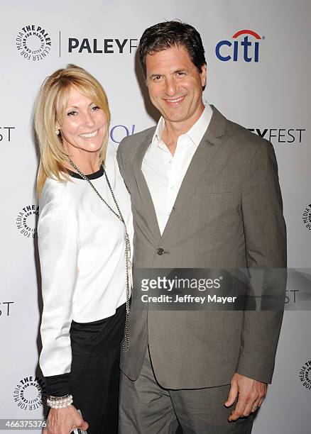 Co-Creator and executive producer Steve Levitan and wife Krista Levitan arrive at The Paley Center For Media's 32nd Annual PALEYFEST LA - 'Modern...