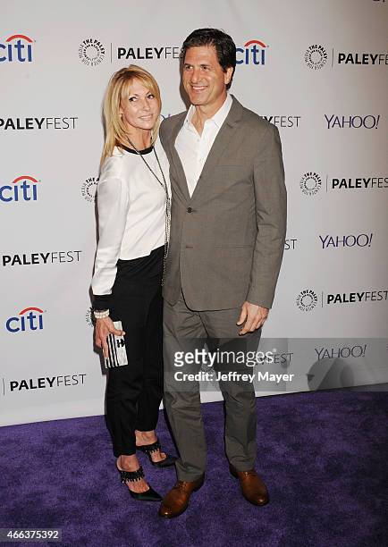 Co-Creator and executive producer Steve Levitan and wife Krista Levitan arrive at The Paley Center For Media's 32nd Annual PALEYFEST LA - 'Modern...