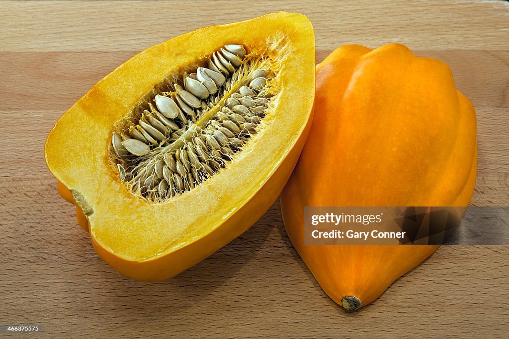 Golden acorn squash