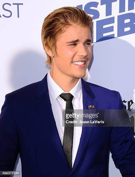 Justin Bieber attends the Comedy Central Roast Of Justin Bieber on March 14, 2015 in Los Angeles, California.