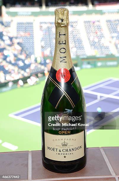General view of atmosphere at The Moet and Chandon Suite at the 2015 BNP Paribas Open on March 14, 2015 in Indian Wells, California.
