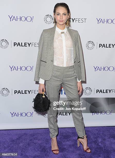 Actress Willa Holland arrives at The Paley Center For Media's 32nd Annual PALEYFEST LA - "Arrow" And "The Flash" at Dolby Theatre on March 14, 2015...