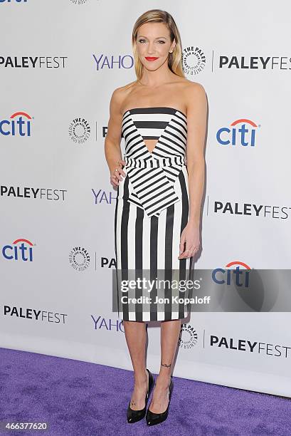 Actress Katie Cassidy arrives at The Paley Center For Media's 32nd Annual PALEYFEST LA - "Arrow" And "The Flash" at Dolby Theatre on March 14, 2015...