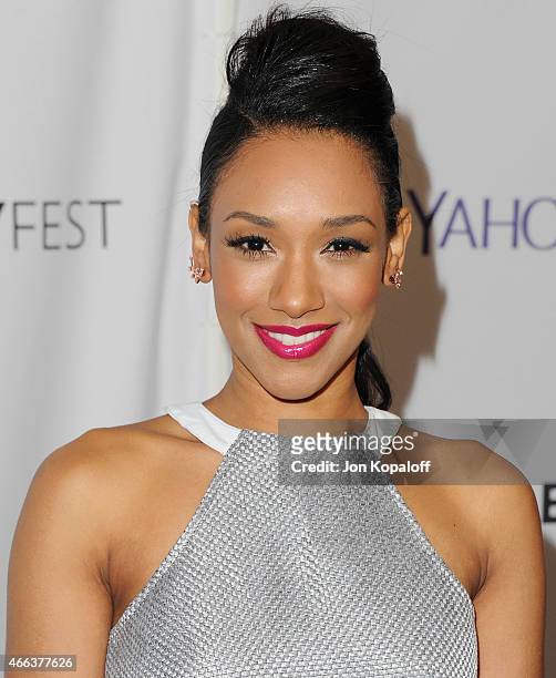 Actress Candice Patton arrives at The Paley Center For Media's 32nd Annual PALEYFEST LA - "Arrow" And "The Flash" at Dolby Theatre on March 14, 2015...