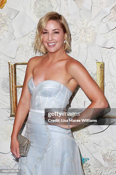 Jules Sebastian arrives at the Australian premiere of Disney's Cinderella at the State Theatre on March 15, 2015 in Sydney, Australia.