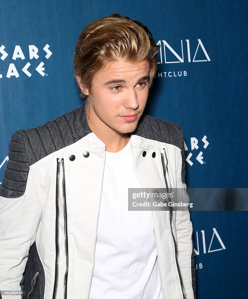 Justin Bieber Celebrates 21st Birthday At Omnia Nightclub's Opening Weekend