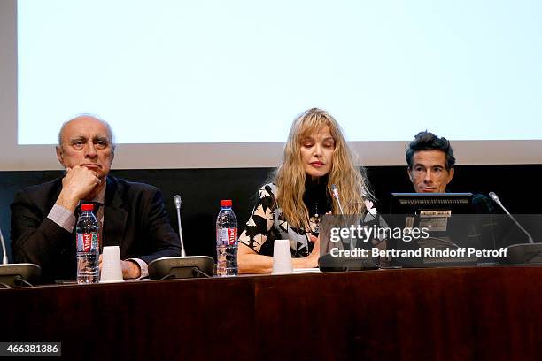 Musical Direction of the Opera Jacques Blanc, Stage Director of the Opera Arielle Dombasle and sets and costumes of the Opera Vincent Dare attend the...