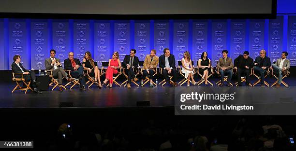 Actor Andy Daly, executive producer Steven Levitan, actors Ed O'Neill, Sofia Vergara, Julie Bowen, Ty Burrell, Jesse Tyler Ferguson, Eric...