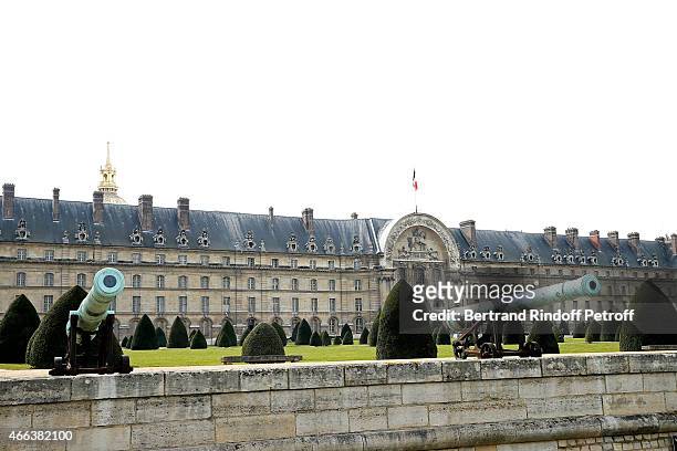 Illustration view of the Invalides during the Opera 'La traviata', 'Opera en plein Air 2015' : Press Conference. Held at Invalides on March 13, 2015...
