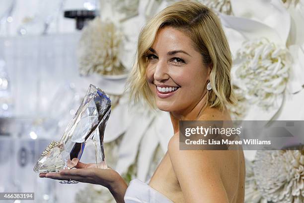 Jules Sebastian arrives at the Australian premiere of Disney's Cinderella at the State Theatre on March 15, 2015 in Sydney, Australia.