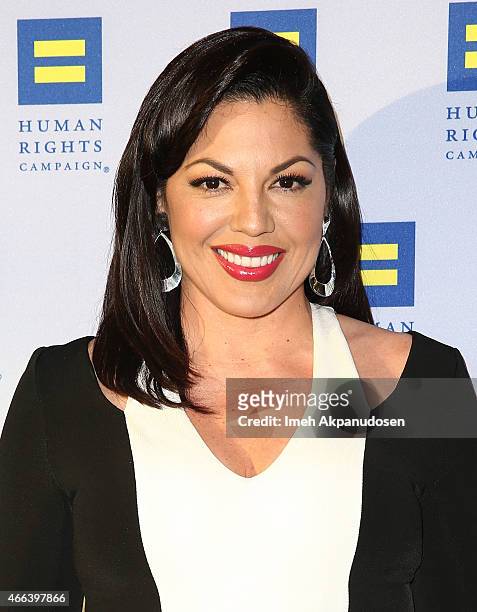 Actress Sara Ramirez attends the 2015 Human Rights Campaign Los Angeles Gala Dinner at JW Marriott Los Angeles at L.A. LIVE on March 14, 2015 in Los...