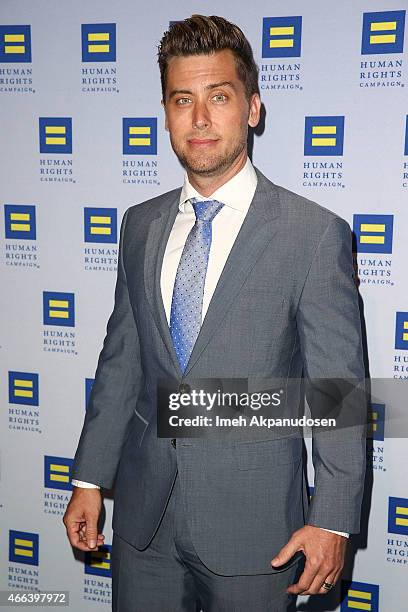 Singer Lance Bass attends the 2015 Human Rights Campaign Los Angeles Gala Dinner at JW Marriott Los Angeles at L.A. LIVE on March 14, 2015 in Los...