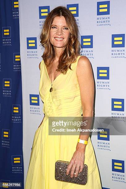 Actress Michelle Stafford attends the 2015 Human Rights Campaign Los Angeles Gala Dinner at JW Marriott Los Angeles at L.A. LIVE on March 14, 2015 in...