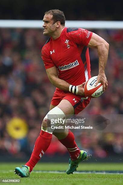 Jamie Roberts of Wales during the RBS Six Nations match between Wales and Ireland at the Millennium Stadium on March 14, 2015 in Cardiff, Wales.