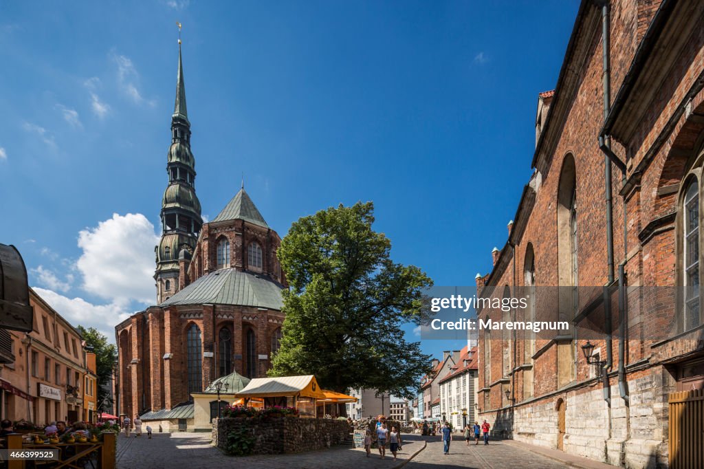 The apse and the bell-tower of St. Peter church