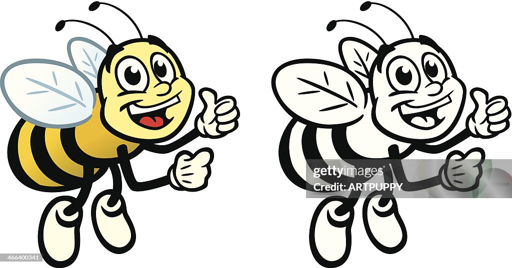 Glücklich Biene