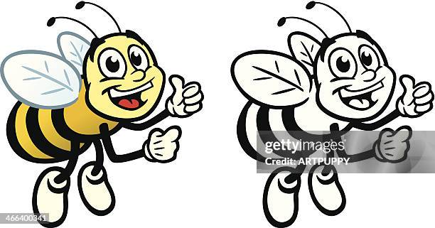 happy bee - bee stock illustrations