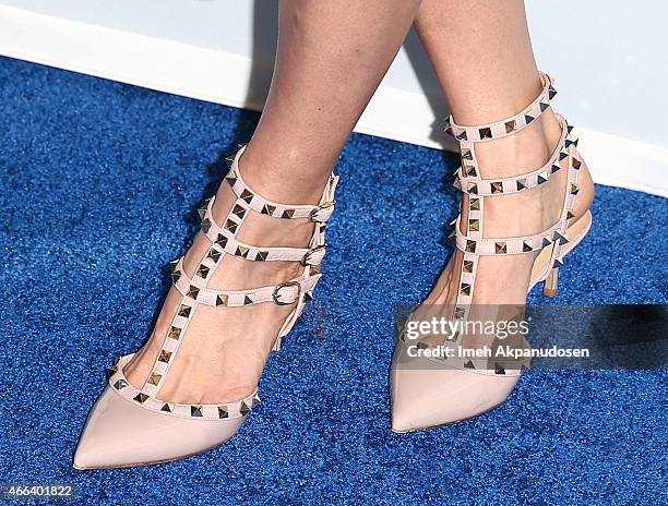 Actress Jill Wagner, shoe detail, attends the 2015 Human Rights Campaign Los Angeles Gala Dinner at JW Marriott Los Angeles at L.A. LIVE on March 14,...