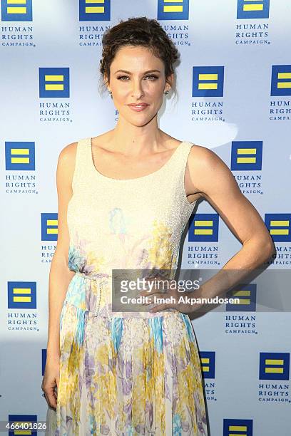 Actress Jill Wagner attends the 2015 Human Rights Campaign Los Angeles Gala Dinner at JW Marriott Los Angeles at L.A. LIVE on March 14, 2015 in Los...