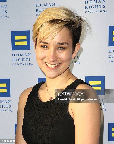 Actress Bex Taylor-Klaus attends the 2015 Human Rights Campaign Los Angeles Gala Dinner at JW Marriott Los Angeles at L.A. LIVE on March 14, 2015 in...