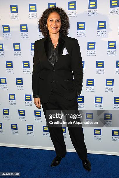 Comedian Dana Goldberg attends the 2015 Human Rights Campaign Los Angeles Gala Dinner at JW Marriott Los Angeles at L.A. LIVE on March 14, 2015 in...