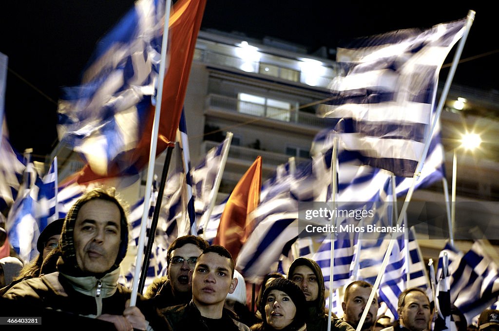 Golden Dawn protest In Athens