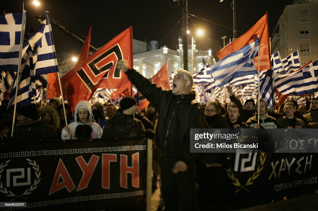 Golden Dawn protest In Athens