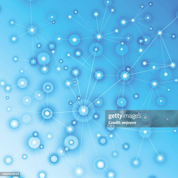 blue communications network background - infectious disease contact diagram stock illustrations