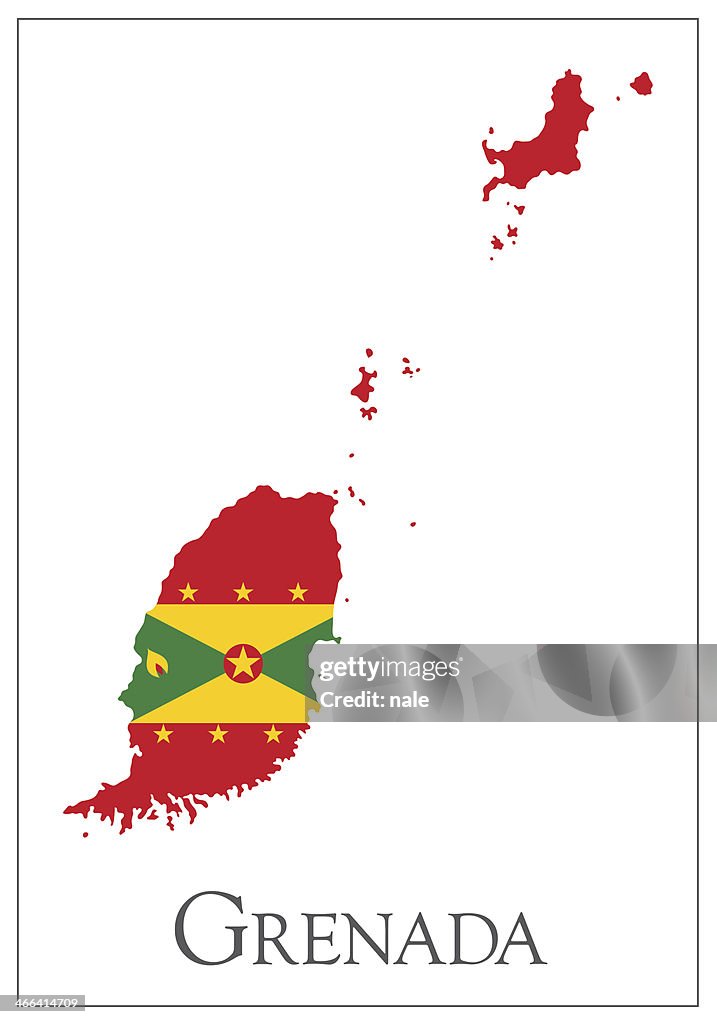 Mapa de bandeira de Granada