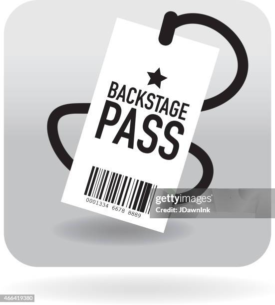 ilustraciones, imágenes clip art, dibujos animados e iconos de stock de código de barras encuentro concierto icono - security pass