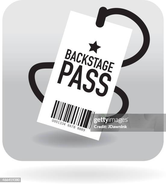 barcode meet and greet concert icon - backstage sign stock illustrations