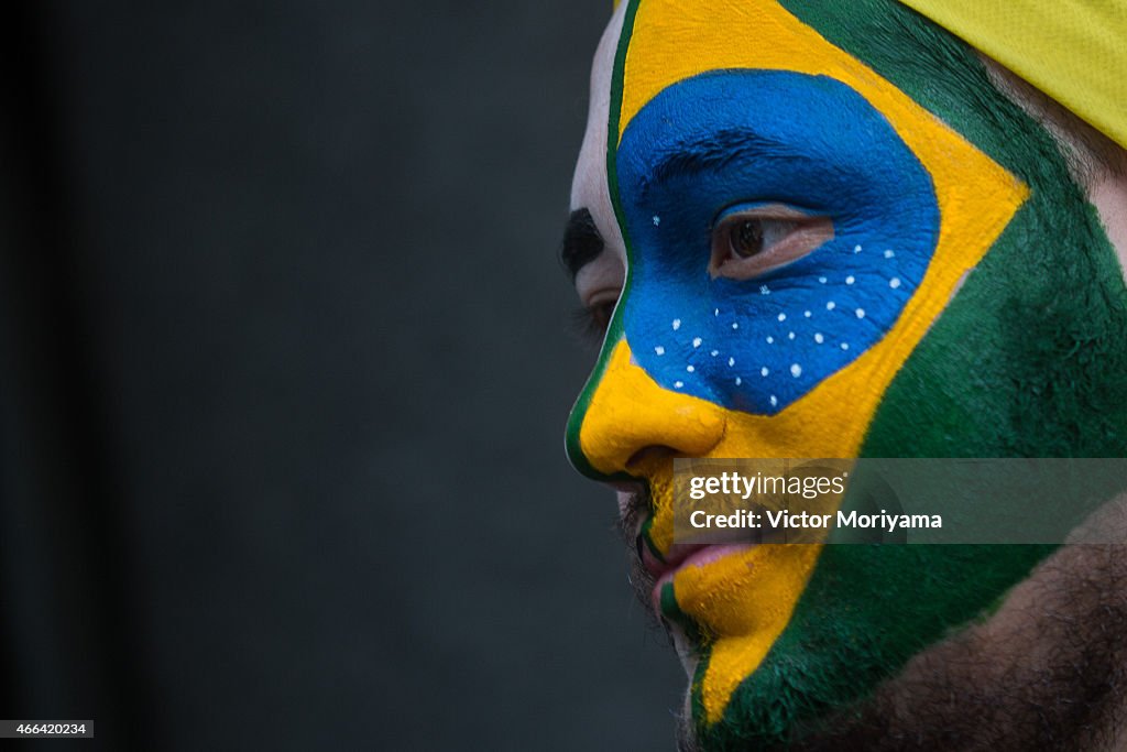 Mass Anti-Corruption Marches Across Brazil Protest Petrobras Scandal