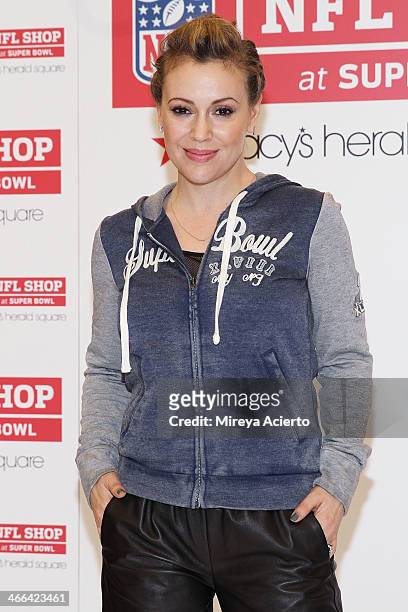 Alyssa Milano visits Macy's Herald Square on February 1, 2014 in New York City.
