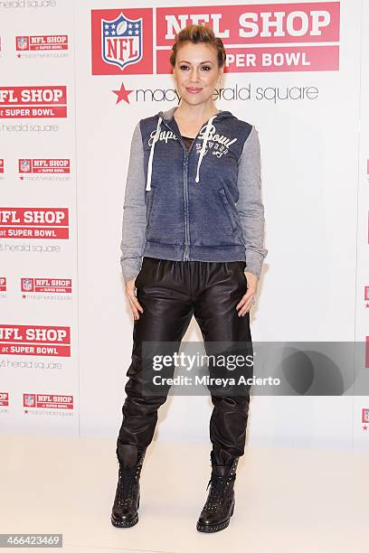 Alyssa Milano visits Macy's Herald Square on February 1, 2014 in New York City.