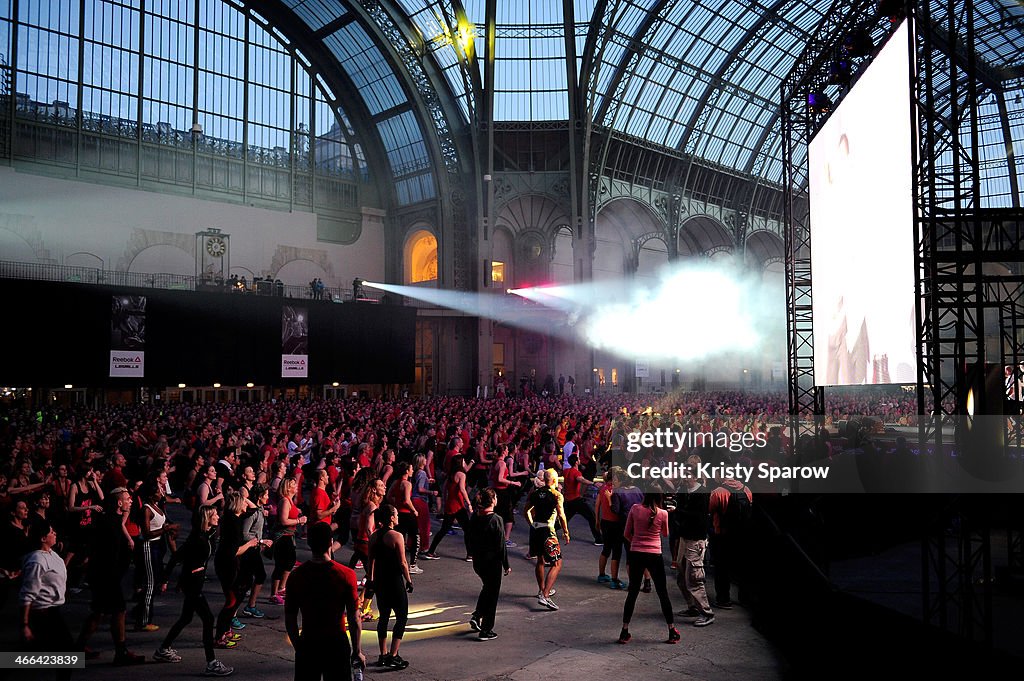 Giant Fitness Courses by Les Mills And Reekok At Grand Palais