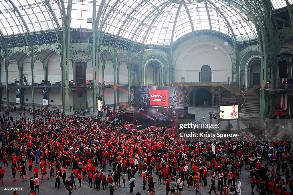 Giant Fitness Courses by Les Mills And Reekok At Grand Palais