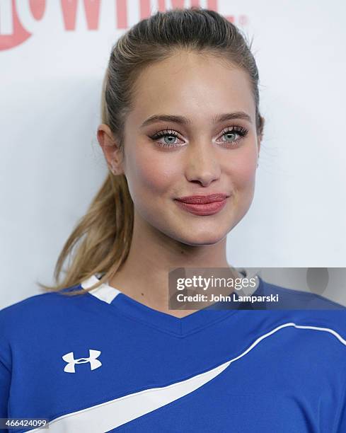 Hannah Davis attends DIRECTV's 8th Annual Celebrity Beach Bowl on February 1, 2014 in New York City.