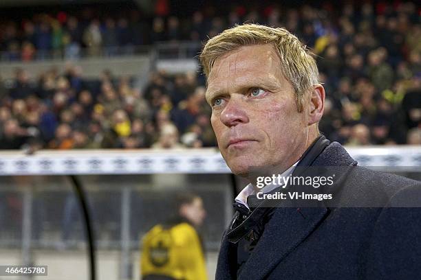 Coach Foeke Booy of Go Ahead Eagles during the Dutch Eredivisie match between NAC Breda and Go Ahead Eagles at the Rat Verlegh stadium on march 14,...