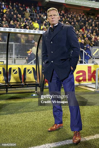 Coach Foeke Booy of Go Ahead Eagles during the Dutch Eredivisie match between NAC Breda and Go Ahead Eagles at the Rat Verlegh stadium on march 14,...