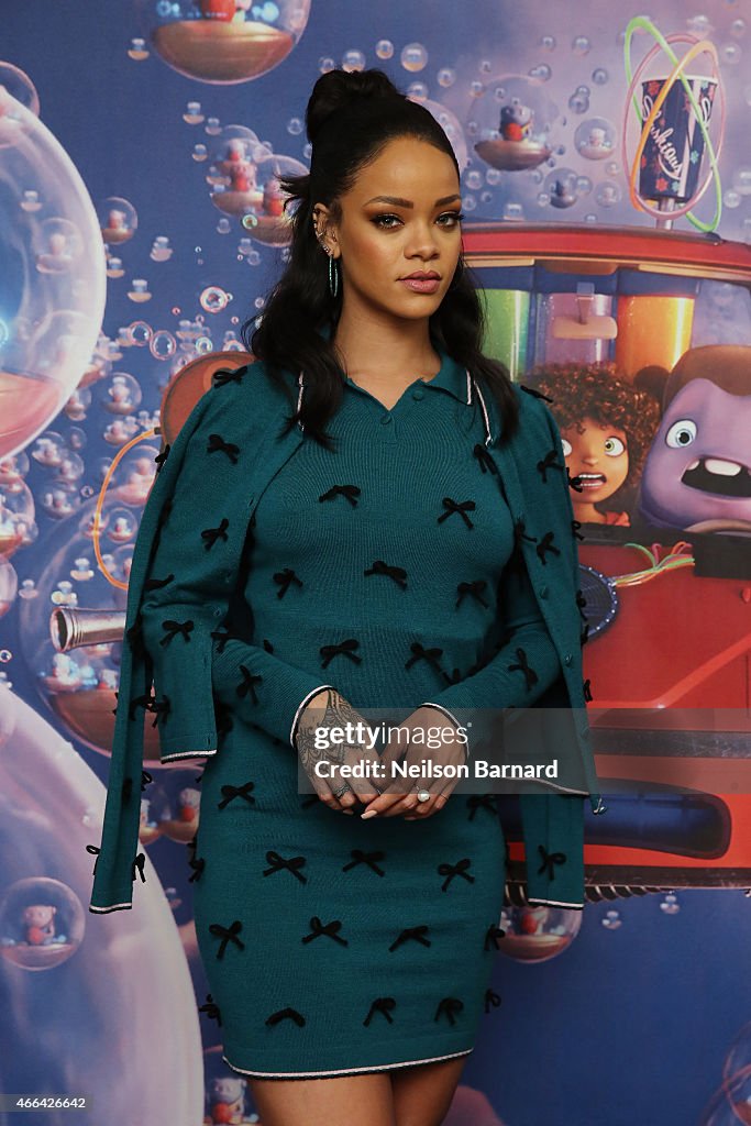 Rihanna Promotes Her New Animated Feature "Home"