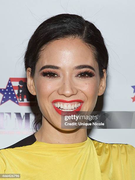Actress Edy Ganem attends the Salute To Heroes service gala to benefit The National Foundation For Military Family Support at The Majestic Downtown...