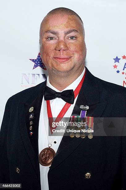 Motiviational speaker Shilo Harris and guest attend the Salute to Heroes Service Gala to benefit the National Foundation for Military Family Support...