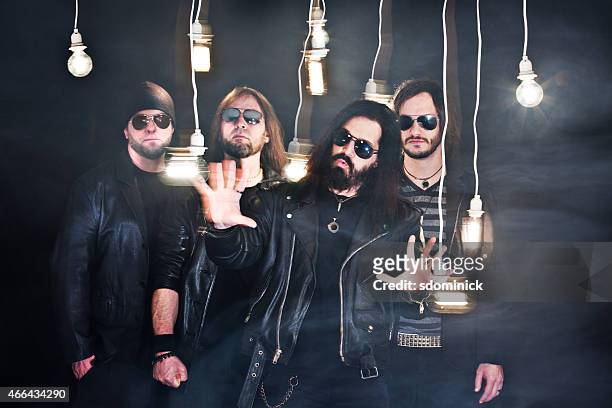 metal band promo photo - heavy metal stock pictures, royalty-free photos & images