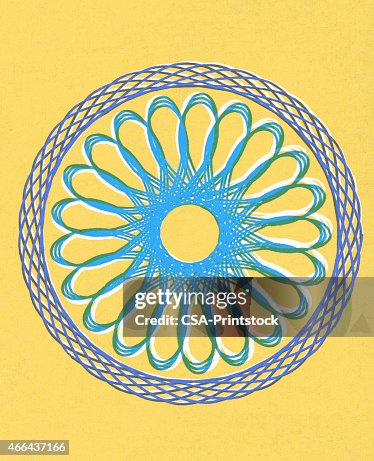 Blue Spirograph Flower Blue Spirograph Flower