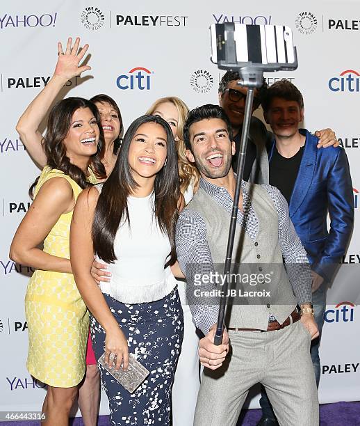 The Cast of 'Jane the Virgin' attends The Paley Center for Media's 32nd annual PALEYFEST LA - 'Jane The Virgin' at Dolby Theatre on March 15, 2015 in...