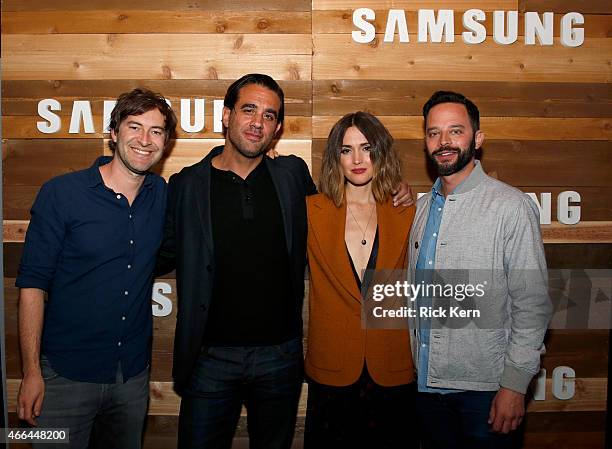 Actors Mark Duplass, Bobby Cannavale, Rose Byrne, and Nick Kroll attend an intimate cocktail party for cast of RADiUS' "Adult Beginners," hosted by...
