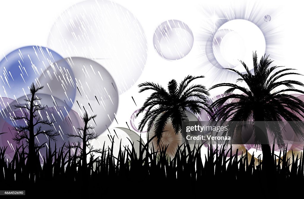 Beautiful background with rain