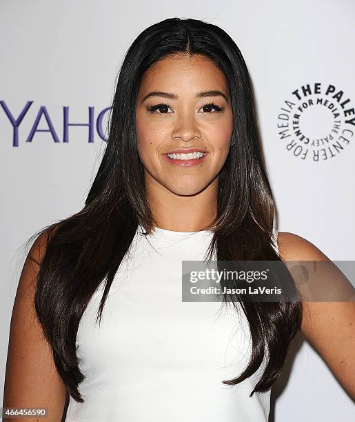 Actress Gina Rodriguez attends the "Jane The Virgin" event at the 32nd annual PaleyFest at Dolby Theatre on March 15, 2015 in Hollywood, California.